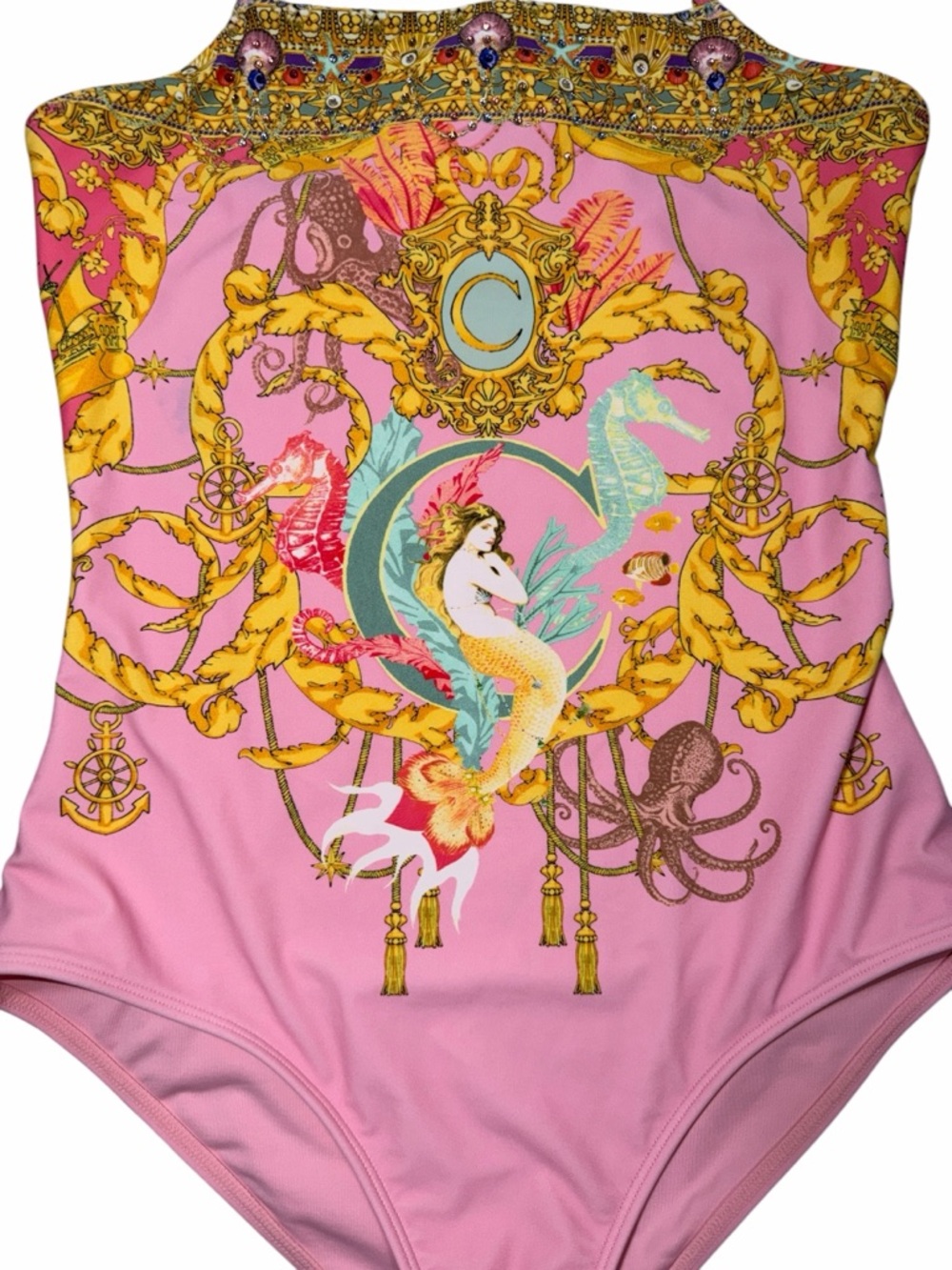 Milla by Camilla Kids Pink Mermaid Motel One Piece With Frill Strap - Picture 5 of 12